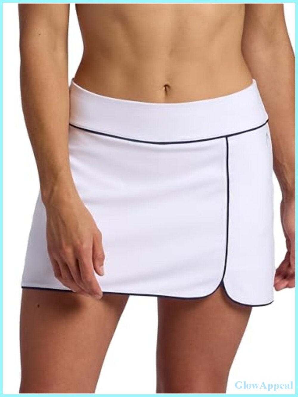 Women's Mid-Rise Stretch Skort with Built-in Shorts, Polyester Spandex, Tennis